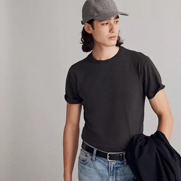 Madewell mens allday garment dyed tee black coal - Picture 1 of 4